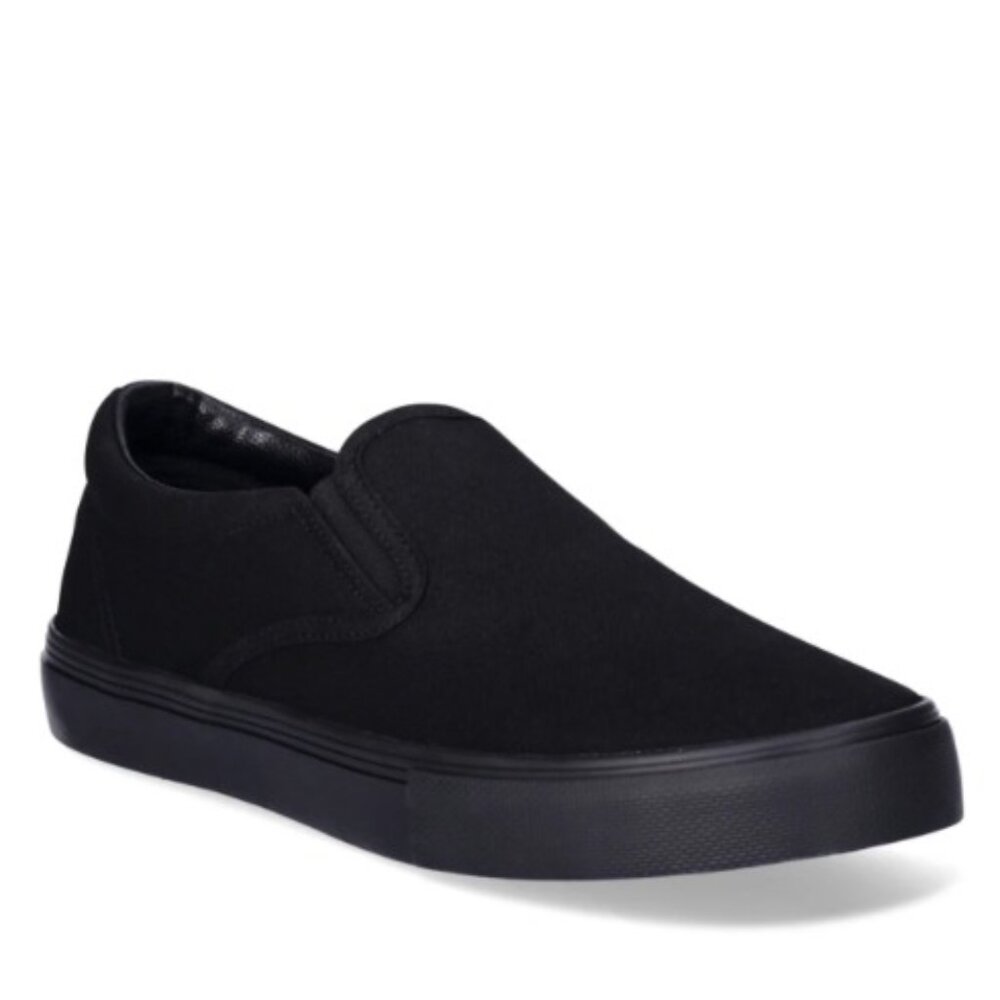NWT No Boundaries Women's Twin Gore Canvas Slip On Sneakers, Memory Foam